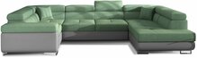 Nurgadiivan Eltap Letto Soro 34, Soft 29, 340 x 202 x 90 cm, münt/hall, parem, voodipesukastiga