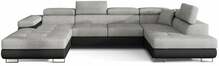 Nurgadiivan Eltap Rodrigo, Sawana 21, Soft 11, 202 x 345 x 90 cm, must/hall, parem, voodipesukastiga