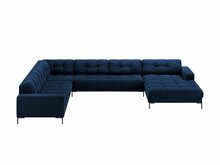 Nurgadiivan Micadoni Home Mamaia, U-kujuline, 327 x 256 x 75 cm, 7-kohaline, kuninglik sinine, vasak