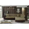 Nurgadiivan Eltap Pieretta Berlin 03, Soft 66, 205 x 260 x 80 cm, helepruun/tumepruun, parem