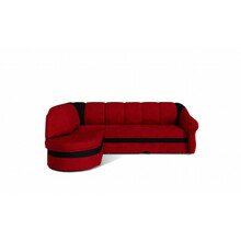 Nurgadiivan Eltap Benano Alova 46, Alova 04, 180 x 250 x 85 cm, punane, vasak, voodipesukastiga