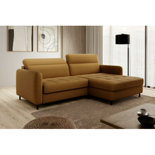 Nurgadiivan Eltap Gomsi Manhattan 45, 165 x 228 x 100 cm, kollane, parem, voodikastiga