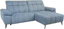 Nurgadiivan Home4you Luzern RC, 264 x 160 x 85 cm, elektrilise reclineriga, helesinine, parem