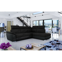 Nurgadiivan Eltap Loreto, Sawana 14, Soft 11, 210 x 260 x 102 cm, must, parem, voodipesukastiga