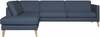Nurgadiivan Home4you Lisanna, 90 x 260 x 80 cm, sinine, vasakpoolne