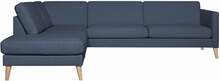 Nurgadiivan Home4you Lisanna, 90 x 260 x 80 cm, sinine, vasakpoolne