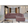 Nurgadiivan Eltap Pieretta Mat Velvet 63, parem, 205 x 260 x 80 cm, roosa