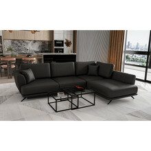 Nurgadiivan Eltap Larde, Softis 11, 191 x 276 x 90 cm, must, parem, voodipesukastiga