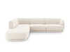 Nurgadiivan Micadoni Home Miley Velvet, 252 x 220 x 74 cm, 6 kohta, helepruun, parem