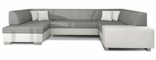 Nurgadiivan Eltap Havana, Sawana 21, Soft 17, 320 x 207 x 73 cm, valge/helehall, voodipesukastiga