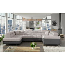 Nurgadiivan Eltap Letto Soro 83, 340 x 202 x 90 cm, vasakpoolne, hall/helehall