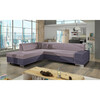 Nurgadiivan Eltap Porto Soro 61, Soro 65, 217 x 278 x 74 cm, roosa, vasakpoolne, pesukastiga