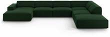Nurgadiivan Micadoni Home Jodie Panoramic, 364 x 262 x 70 cm, 7-kohaline, pudelroheline, parem