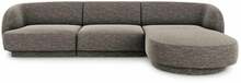 Nurgadiivan Micadoni Home Miley, 259 x 155 x 74 cm, Chenille 4 Seats, parempoolne, hall
