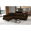 Nurgadiivan Eltap Larde Flores 21, 191 x 276 x 90 cm, pruun, vasakpoolne, voodipesukastiga