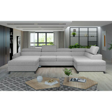 Nurgadiivan Eltap Josette Grande 81, 200 x 370 x 98 cm, helehall, parem, voodipesukastiga