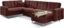 Nurgadiivan Eltap Asgard U, 326 x 202 x 93 cm, roosa, voodipesukastiga