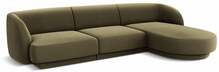 Nurgadiivan Micadoni Home Miley Velvet, 259 x 155 x 74 cm, parem, roheline