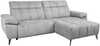 Nurgadiivan Home4you Luzern RC, 264 x 160 x 85 cm, elektrilise reclineriga, helehall