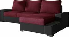 Nurgadiivan Eltap Negro Malmo 63, Soft 11, 160 x 245 x 90 cm, must/punane, parem, voodipesukastiga