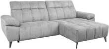 Nurgadiivan Home4you Luzern RC, 264 x 160 x 85 cm, elektrilise reclineriga, helehall