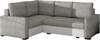 Nurgadiivan Eltap Corona Berlin 01, Soft 17, 162 x 235 x 90 cm, valge/hall, vasakpoolne, voodipesukastiga