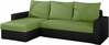 Nurgadiivan Eltap Livio, Alova 42, Alova 04, 150 x 237 x 90 cm, must/heleroheline, voodipesukastiga