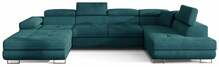 Nurgadiivan Eltap Rodrigo Mat Velvet 75, parem, 202 x 345 x 90 cm, roheline, pesukastiga