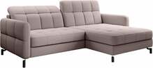 Nurgadiivan Eltap Lorelle Omega 91, parem, 160 x 225 x 105 cm, roosa, voodipesukastiga