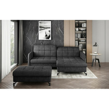 Mööblikomplekt Eltap Lorelle & Pouf Dora 96, siseruumidesse, tumehall
