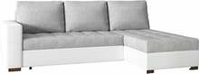 Nurgadiivan Eltap Newark, Sawana 21, Soft 17, 150 x 237 x 90 cm, valge/hall, voodipesukastiga