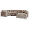 Nurgadiivan Eltap Montez Nube 20, parem, 180 x 340 x 93 cm, helepruun
