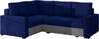 Nurgadiivan Eltap Corona, Kronos 09, Paros 05, 162 x 235 x 90 cm, hall/tumesinine, vasakpoolne, pesukastiga