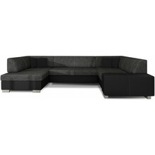 Nurgadiivan Eltap Havana Berlin 02, Soft 11, 320 x 207 x 73 cm, must/tumehall, vasakpoolne, voodipesukastiga