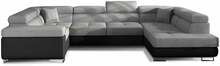 Nurgadiivan Eltap Letto, Sawana 21, Soft 11, 202 x 340 x 90 cm, must/hall, parem, voodipesukastiga