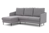 Nurgadiivan Bogart Taila Mini Loft 19, magamisfunktsiooniga, vasakpoolne, mustad jalad, hall