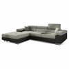 Nurgadiivan Eltap Armando Berlin 01, 280 x 205 x 90 cm, vasakpoolne, hall/tumepruun