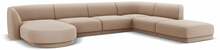 Nurgadiivan Micadoni Home Miley Velvet Panoramic, 330 x 255 x 70 cm, parem, cappuccino