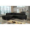Nurgadiivan Eltap Porto, Sawana 14, 217 x 278 x 74 cm, must, vasak, pesukastiga