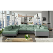 Nurgadiivan Eltap Letto Soro 34, 340 x 202 x 90 cm, vasak, roheline/hall