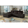 Nurgadiivan Eltap Ottavio, Soft 66, 180 x 275 x 85 cm, pruun, vasakpoolne, voodipesukastiga