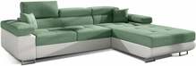 Nurgadiivan Eltap Armando Soro 34, Soft 17, 280 x 205 x 90 cm, valge/roheline, parem, voodipesukastiga