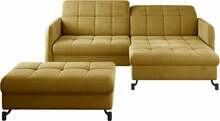 Nurgadiivani ja tumba komplekt Eltap Lorelle & Pouf Right Monolith 48, siseruumidesse, kollane