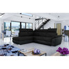 Nurgadiivan Eltap Loreto, Sawana 14, Soft 11, 210 x 260 x 102 cm, must, vasakpoolne, pesukastiga