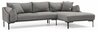 Nurgadiivan Hanah Home Leo, 150 x 255 x 65 cm, helehall, parem