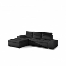 Nurgadiivan Eltap Ottavio, Soft 11, 180 x 275 x 85 cm, must, vasakpoolne, voodipesukastiga