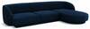 Nurgadiivan Micadoni Home Miley Velvet, 259 x 155 x 74 cm, 4-kohaline, tumesinine, parem
