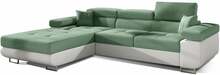 Nurgadiivan Eltap Armando Soro 34, Soft 17, 280 x 205 x 90 cm, roheline, vasakpoolne, voodipesukastiga