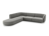 Nurgadiivan Micadoni Home Miley Velvet, 252 x 220 x 74 cm, 6 kohta, helehall, parem