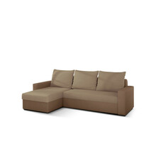 Nurgadiivan Eltap Livio, 150 x 237 x 90 cm, helepruun, kangas Alova 07, Alova 66